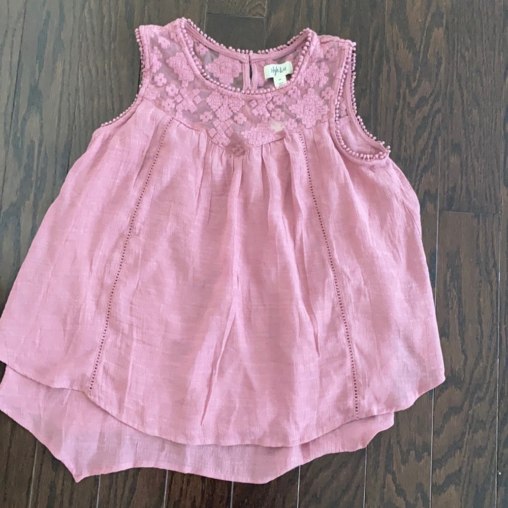 Style & Co juniors XS pink blouse